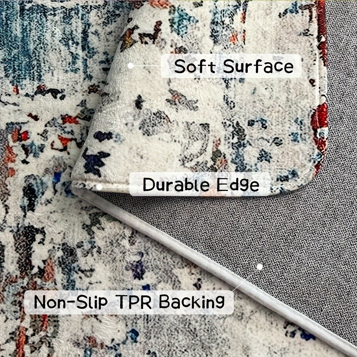 1pc Modern Striped Hallway Runner Rug, Non-Slip Laundry Room Mat, Soft Non Shedding Washable Carpet, Long Rug For Entryway Bedroom Kitchen Bathroom
