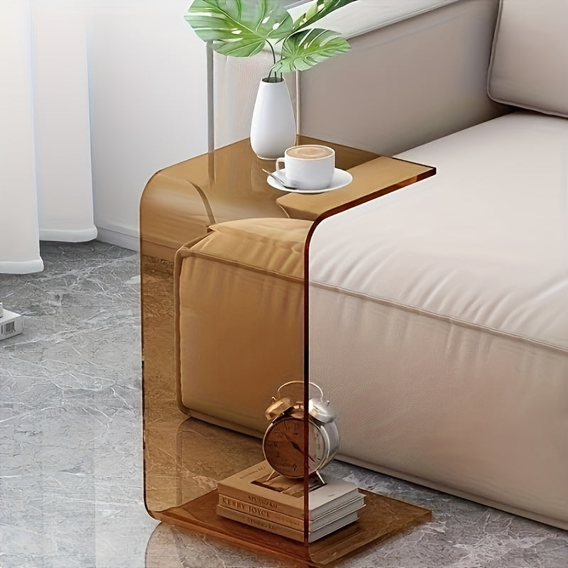 Elegant Acrylic Side Table: Perfect for Your Modern Living Room - Classic Style, Portable, and No Wooden Materials