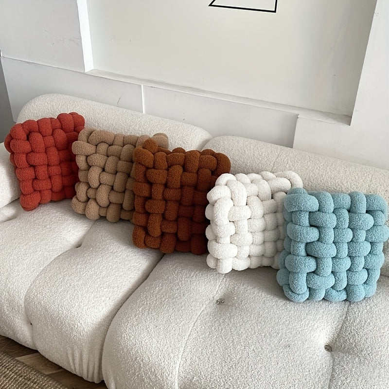 33cm/13.00in 8 Colours Knot Plush Pillow, Soft Decorative Throw Pillows Cute Knotted Square Pillows Decor Floor Cushion Accent Pillows For Bed Couch Sofa Chairs Perfect Gifts For Friends